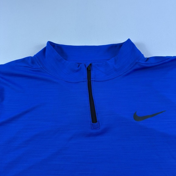Nike Breathe 1/4 Zip Pullover Training Shirt AR3716 Mens 2XL Blue Active Running - Picture 3 of 8